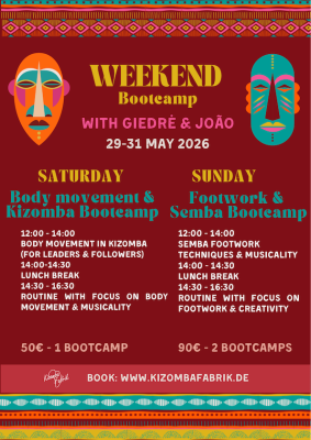 Weekend bootcamps with Joao & Giedre in May